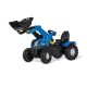 Tractor juguete de pedales con cargador frontal New Holland T7