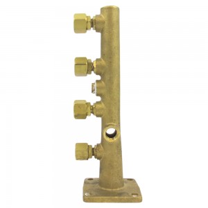 Columna latón 4 salidas  para pulverizadores fumigación